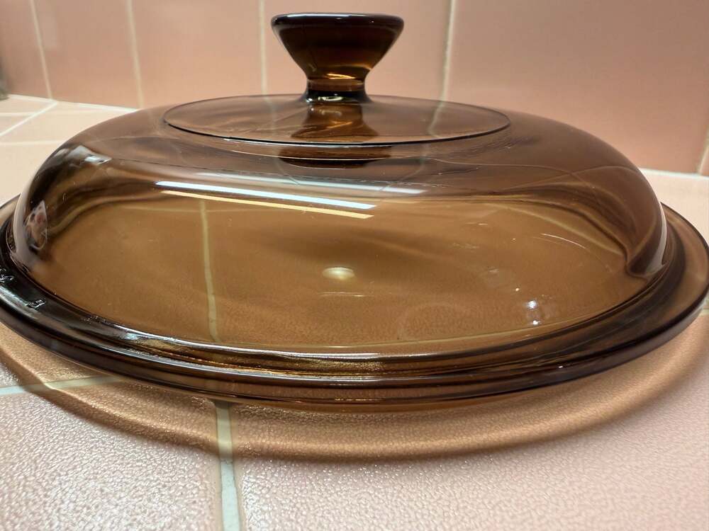 Vintage Corning Visions Amber V-1.5-C Lid
